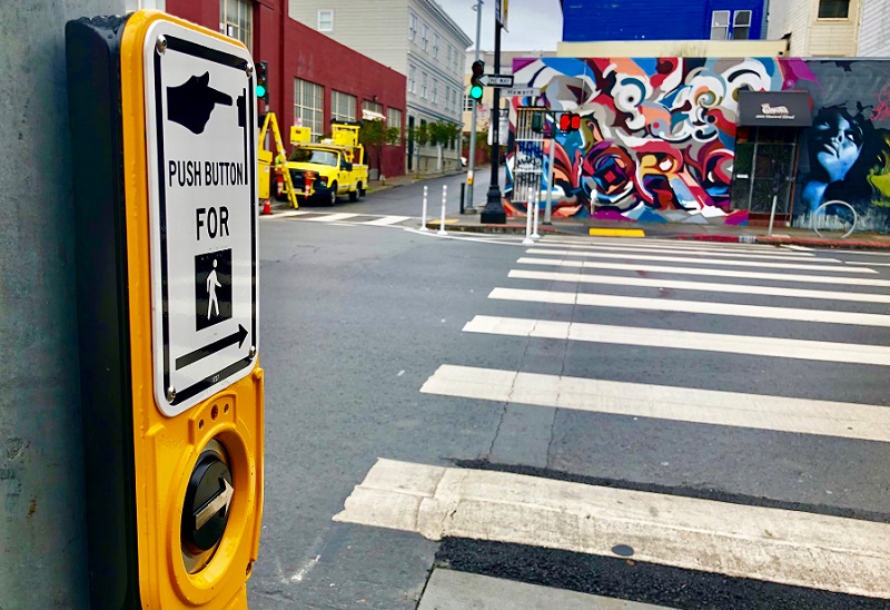 Crosswalks at Howard Street.