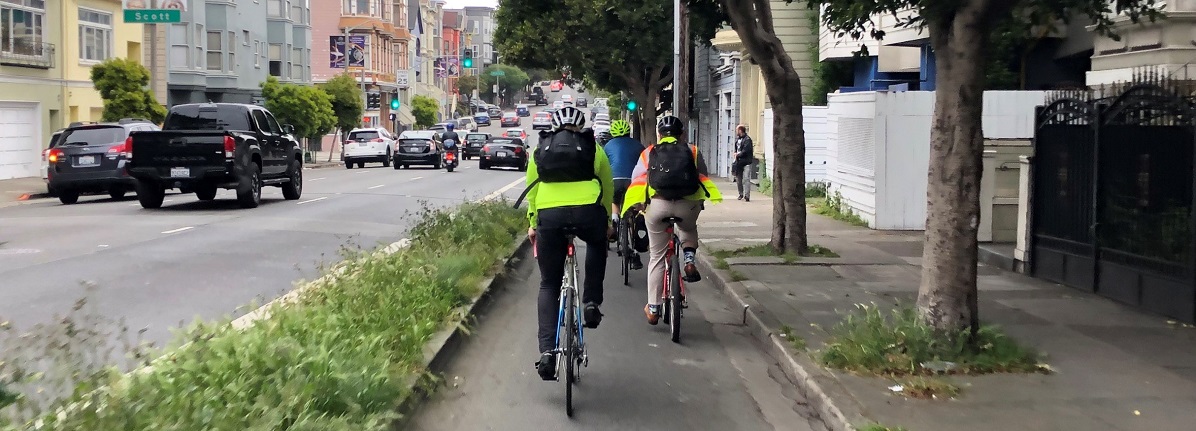 POV of the bike lane on Page Street.