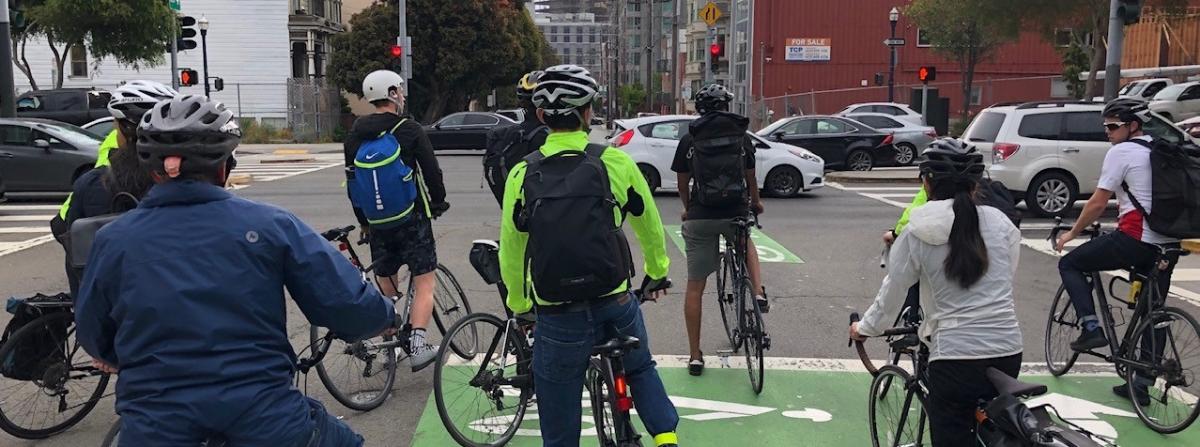 POV view of the bike lane at Page and Octavia.