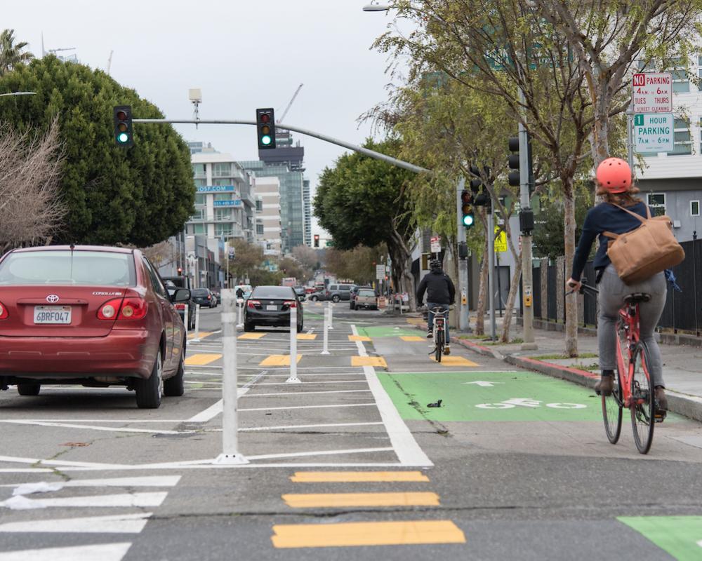 Bike lanes in South of Market.