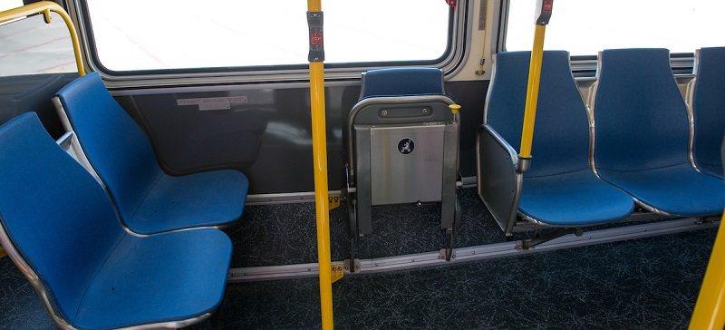 A designated Stroller area is located at the rear of the vehicle.