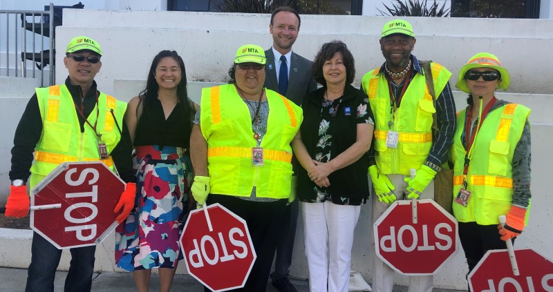 Tom Maguire with crossing guards