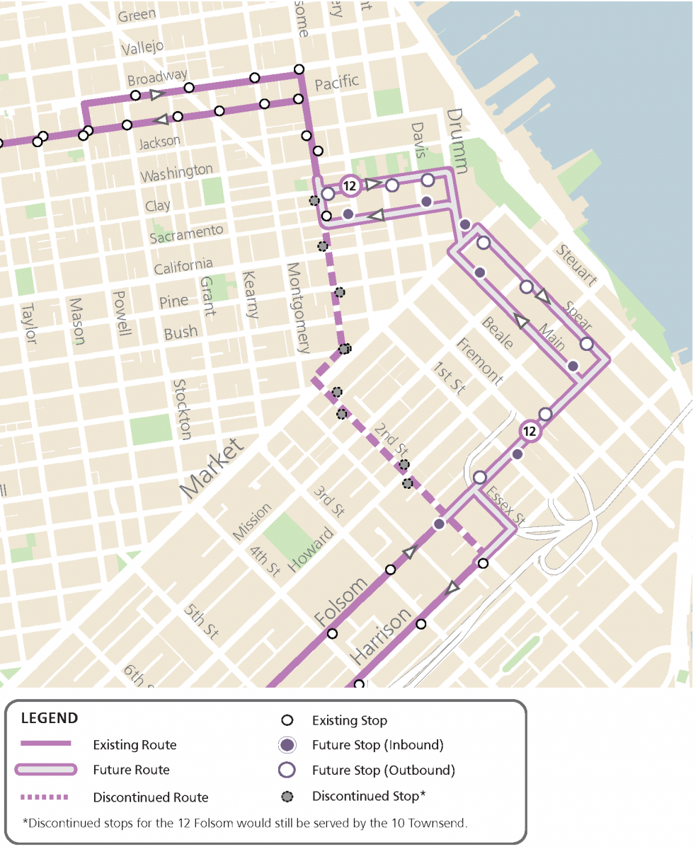 Future 12 Folsom/Pacific route through Rincon Hill