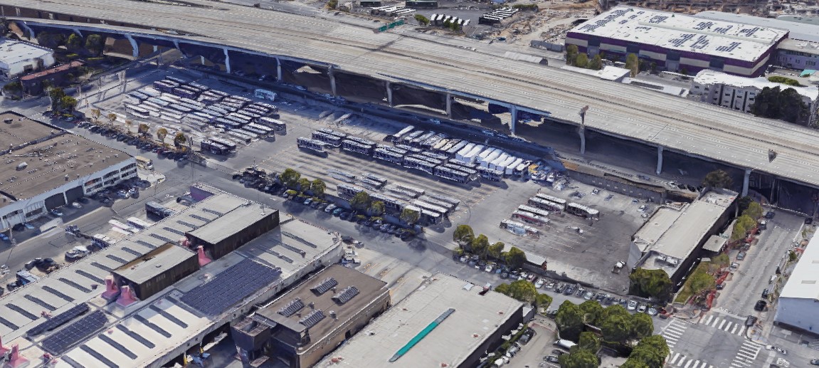 The Woods Bus Yard where the new charging infrastructure will be installed.