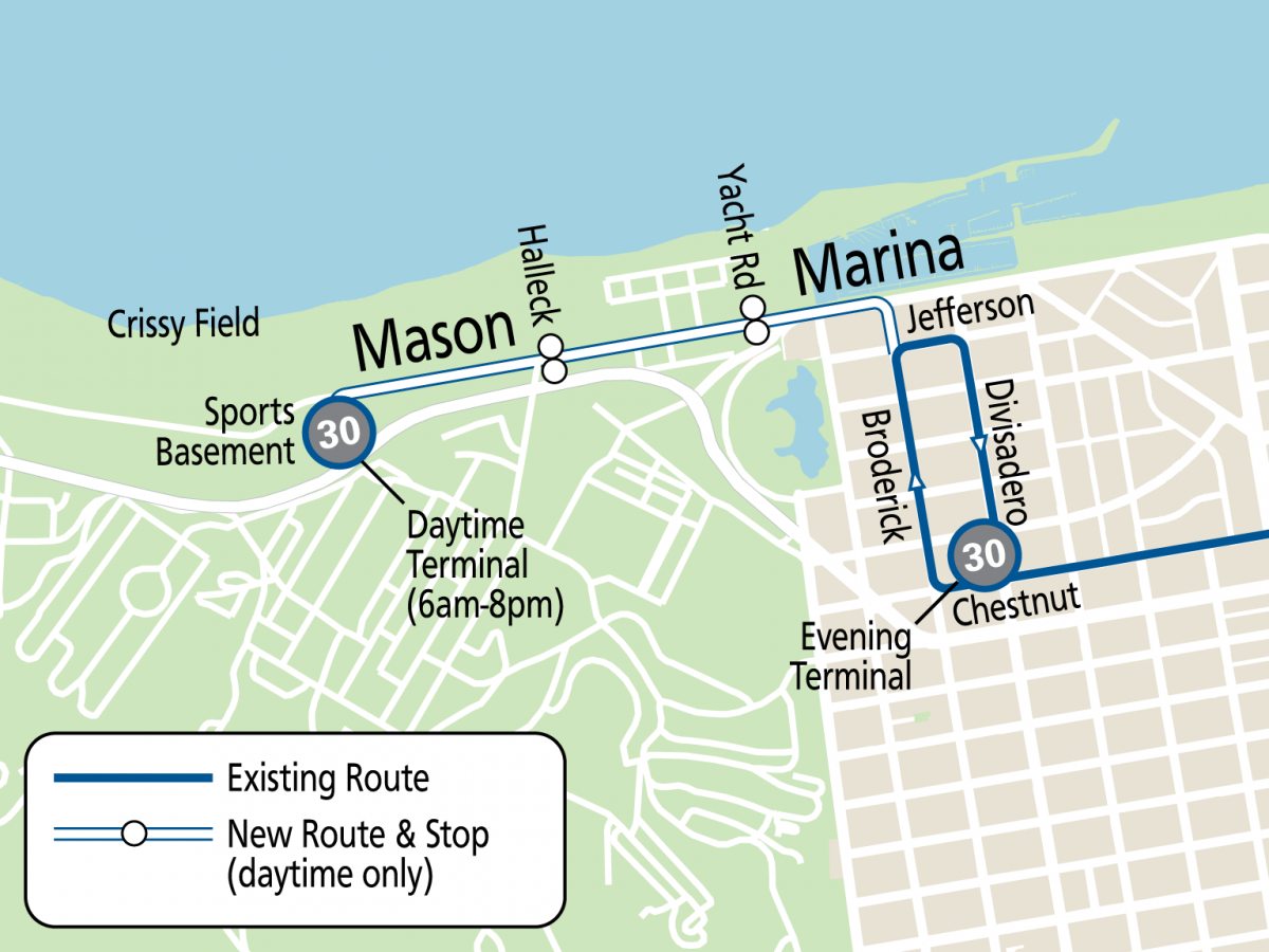 Map of proposed extension to the Presidio