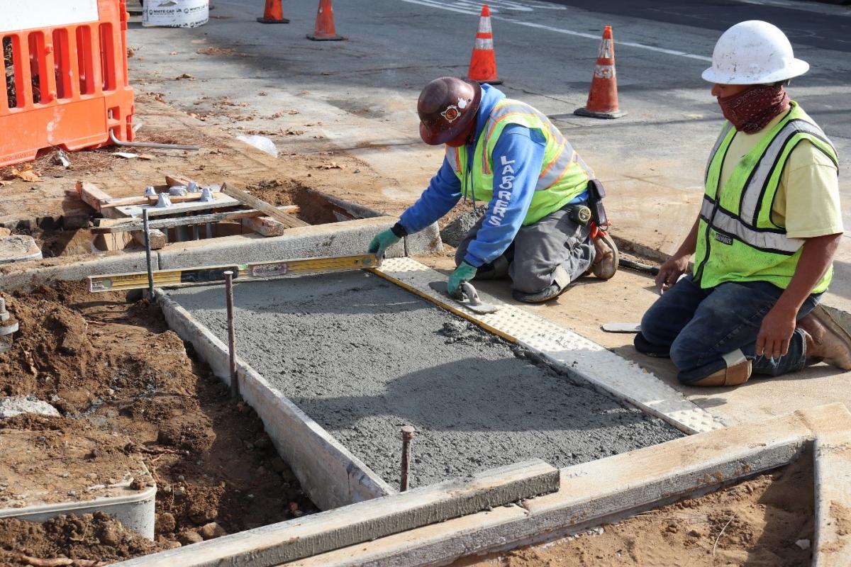 Photo of work at Geary and Laguna