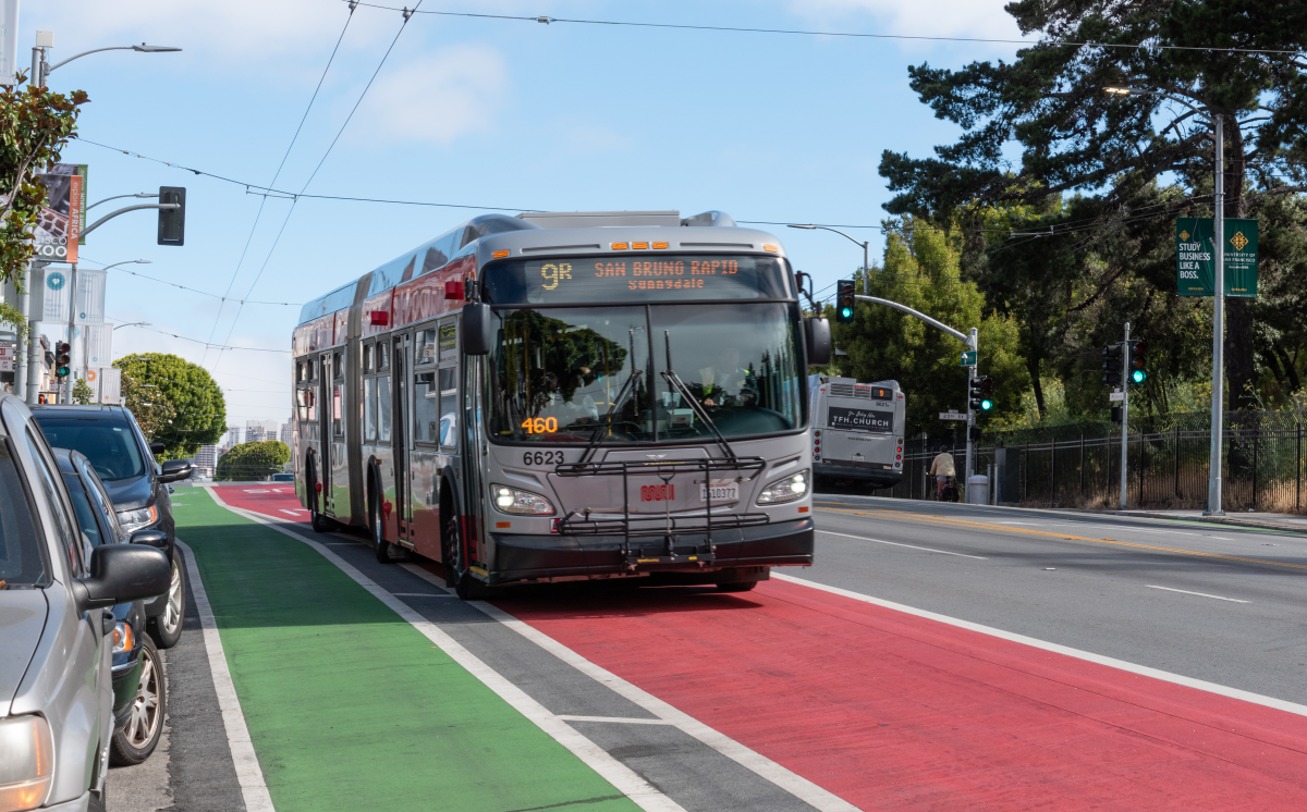 9R San Bruno Rapid travels on Potrero Avenue