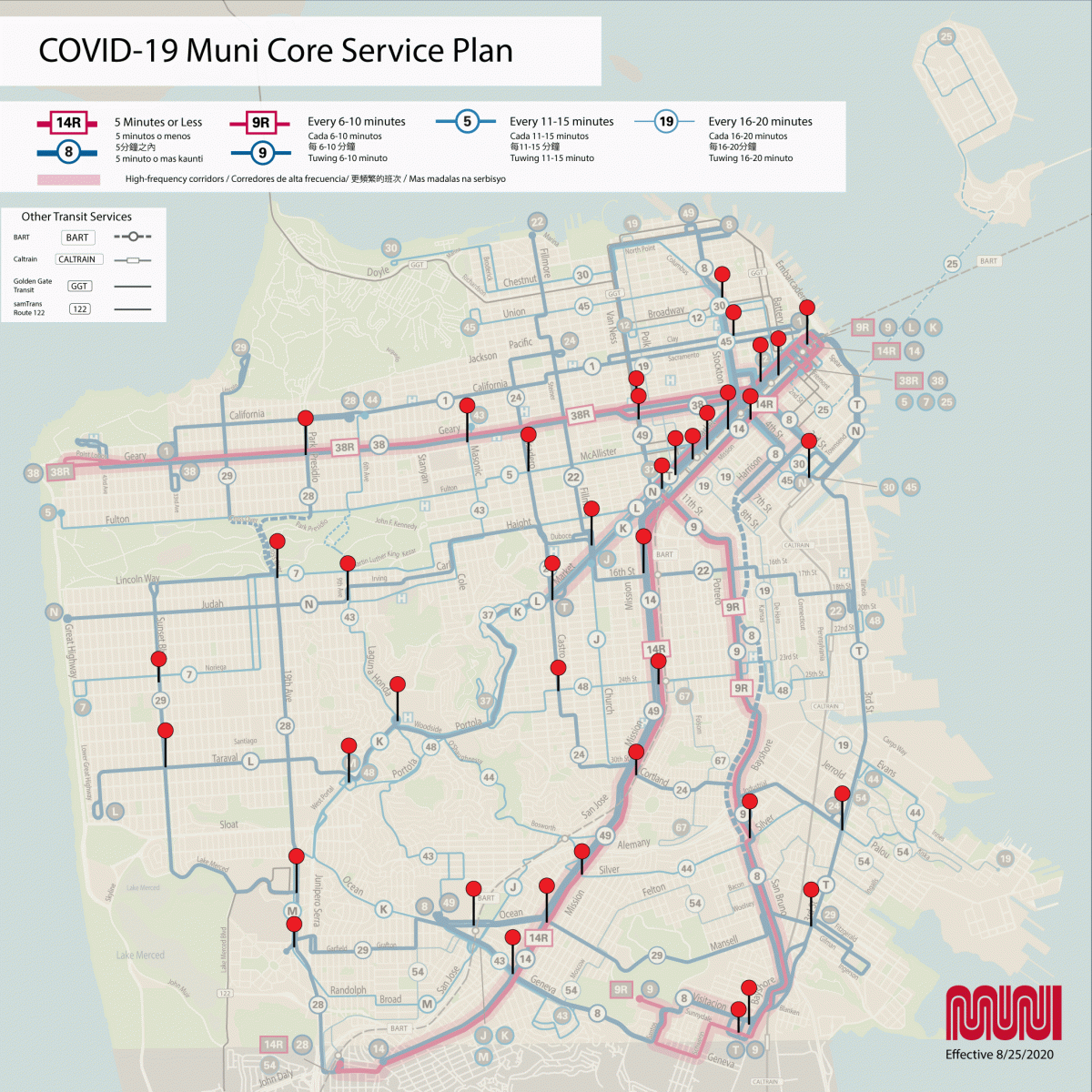 Map of TIPs locations