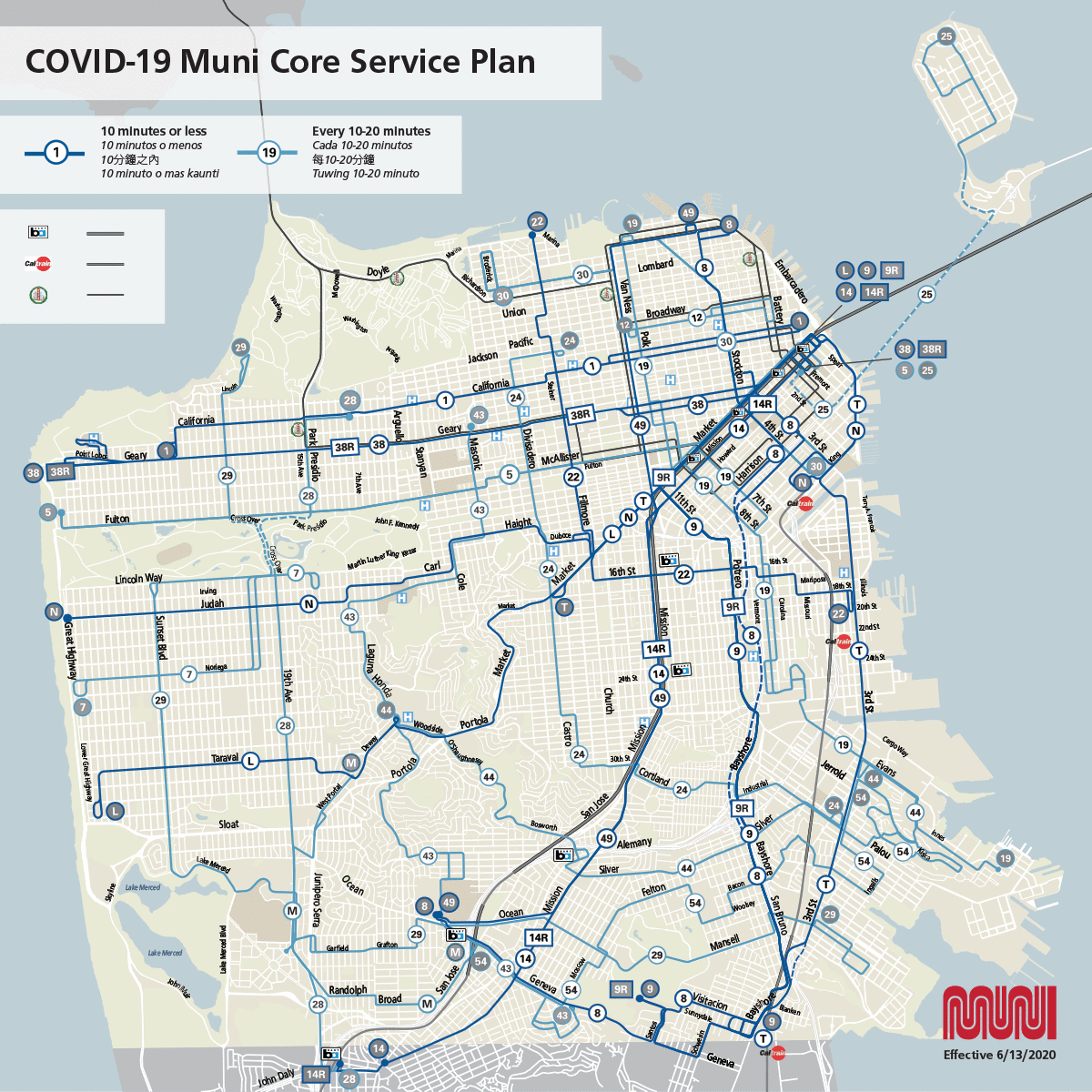 Core Muni Service Effective 4/25/20