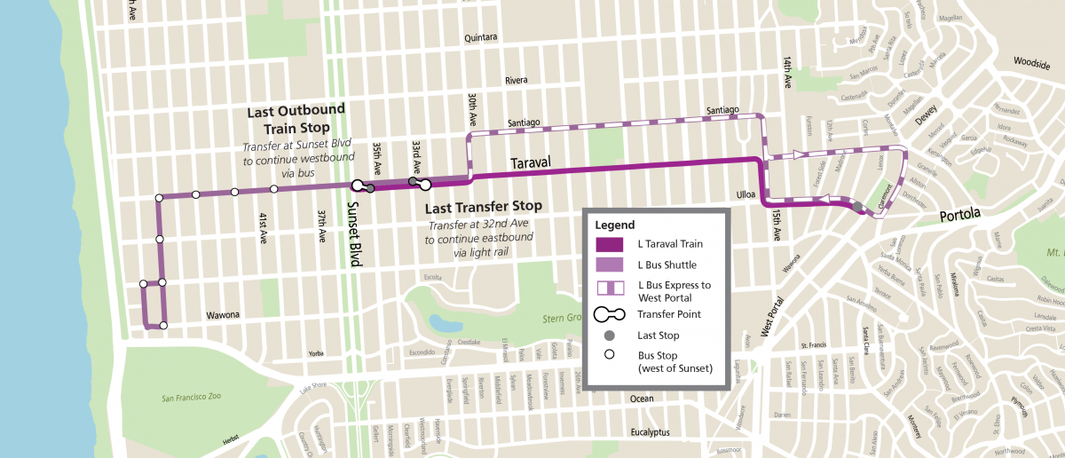 L Construction Bus route