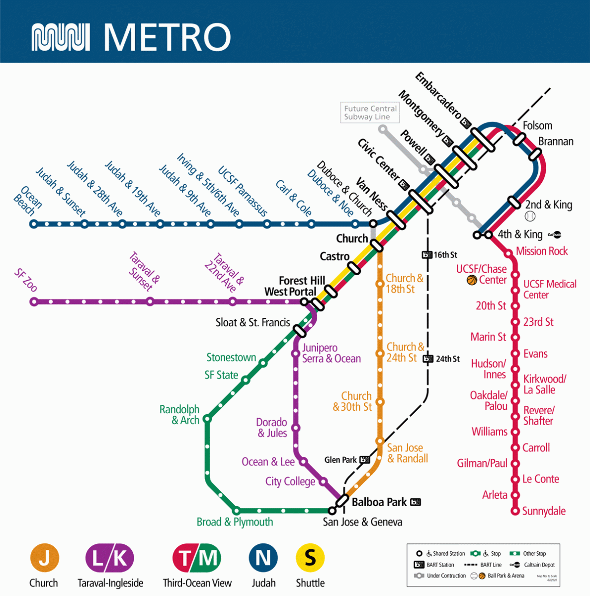 New detailed Muni Metro map