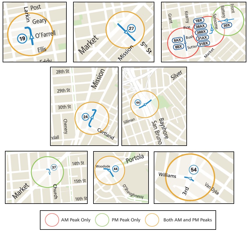 Top Ten Transit Delay Hot Spots Map