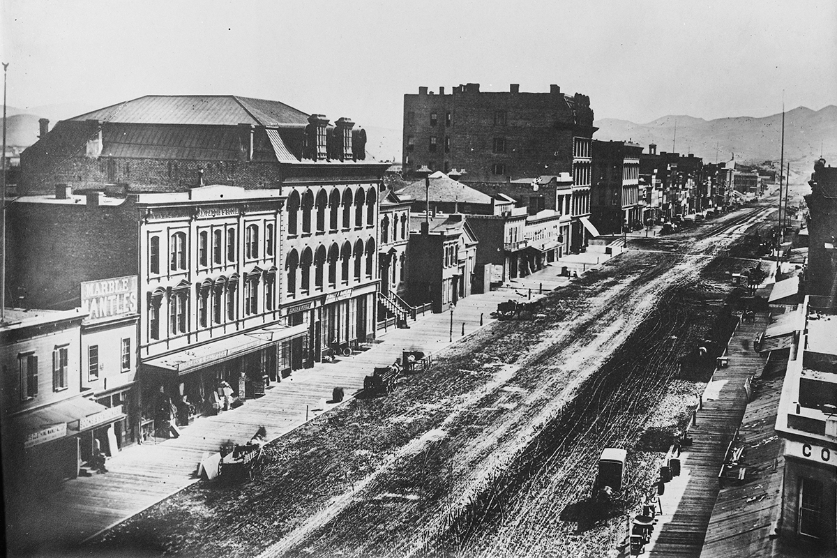 photo of muddy market street circa 1856