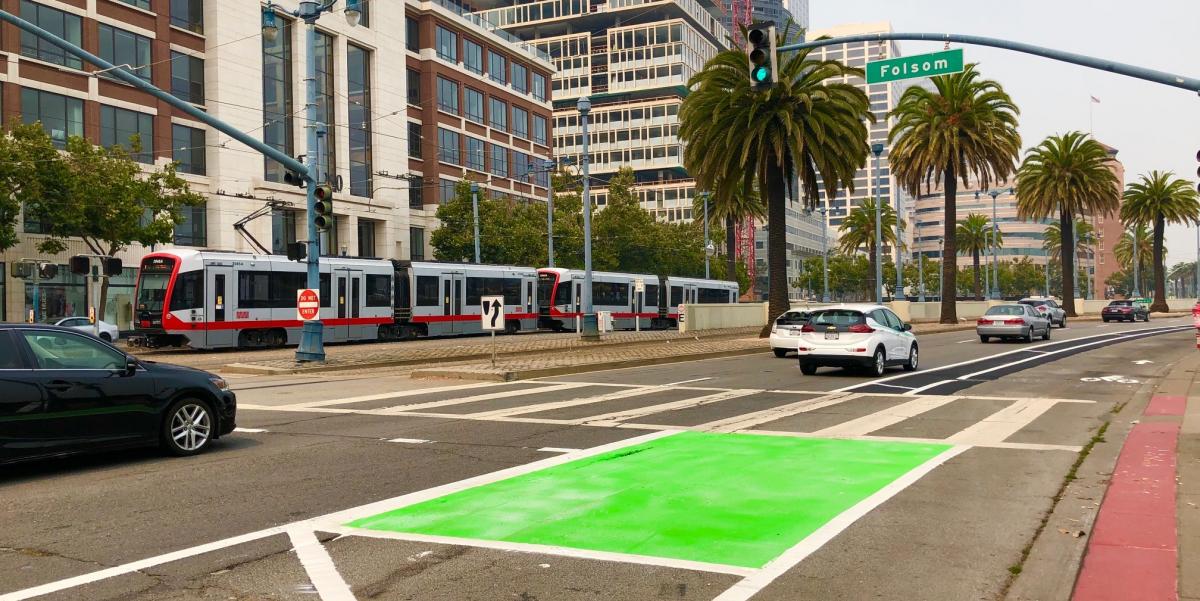 Embarcadero bike path at Folsom Street