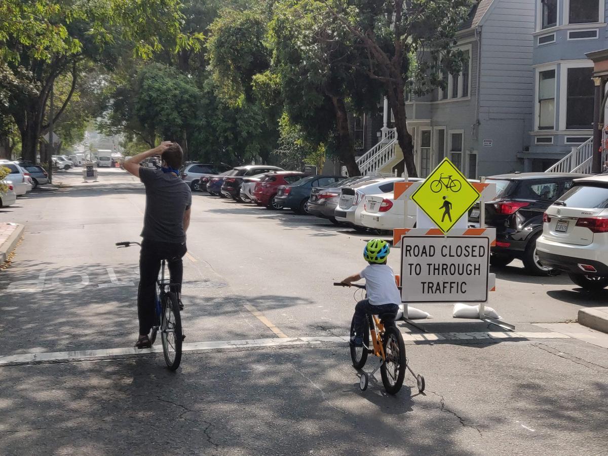 Bikers on Noe Street