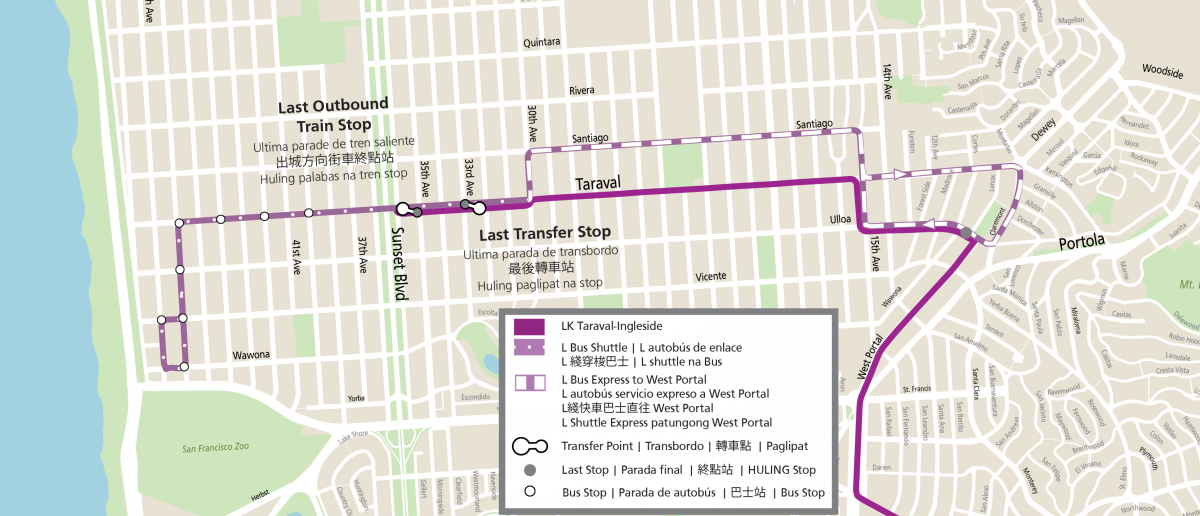 L Construction Bus route