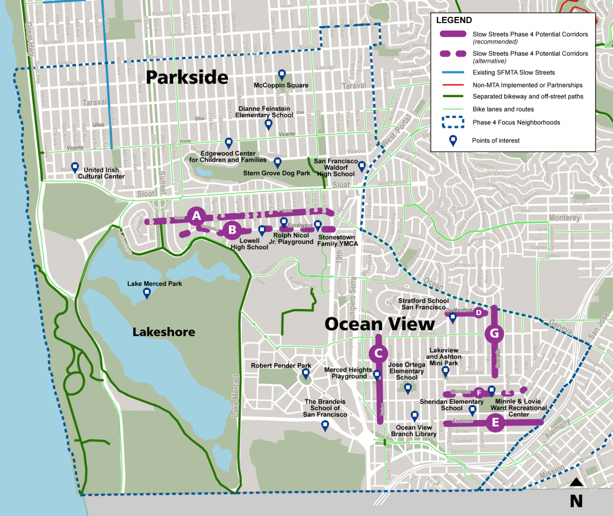 Oceanview/Parkside Phase 4 Slow Streets