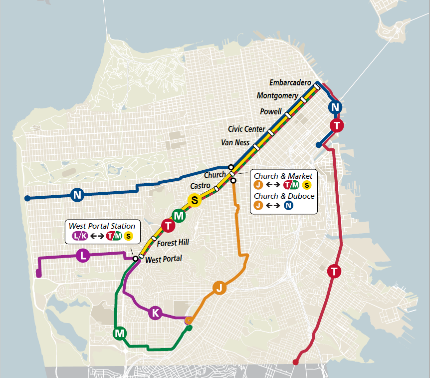 Temporary new rail map