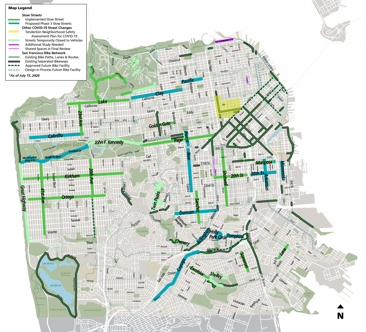 Slow Streets Map