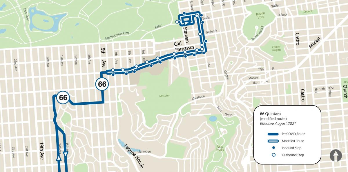 Map of 66 Quintara extension to the Haight