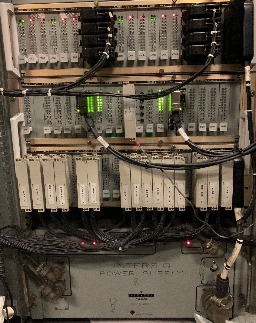 Photo of the local control center rack at the MMT, containing the Intersig computers