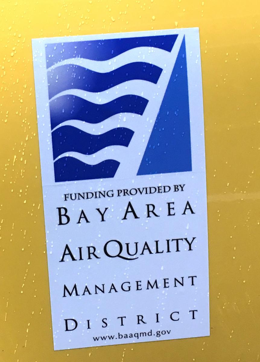 Bay Area Air Quality Management District Grant Sticker
