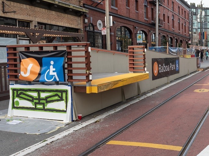 Temporary accessible ramp on the 200 block of Church Street