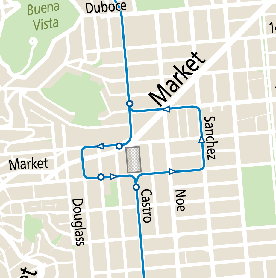 24 Divisadero Reroute Map