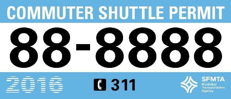 Shuttle permit authorization sticker