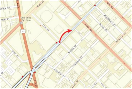 14/14R Stop Relocation Map