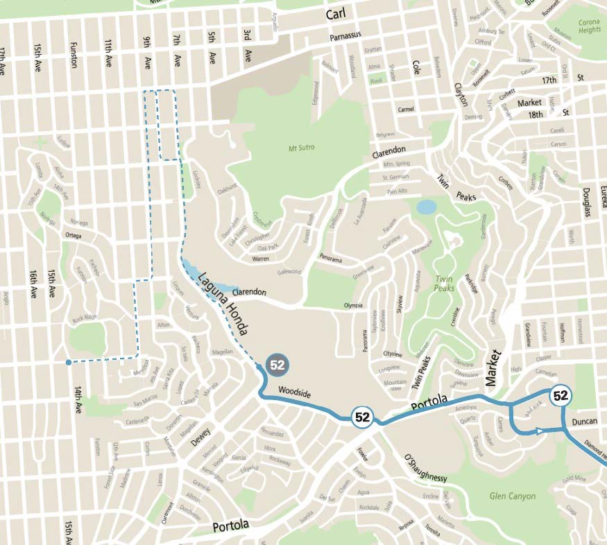 52 Excelsior Route Map