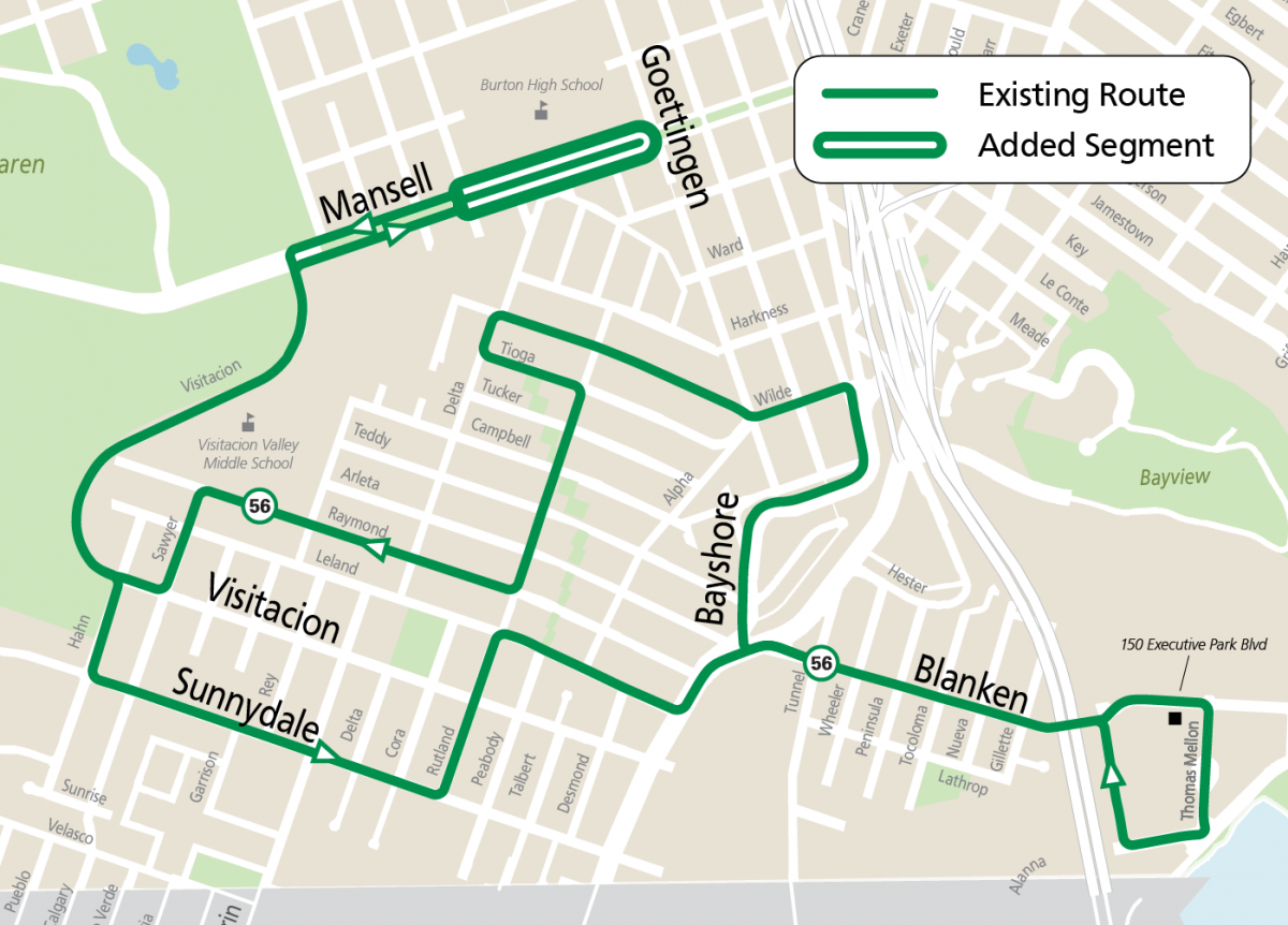 56 Rutland Route Map with new route extension