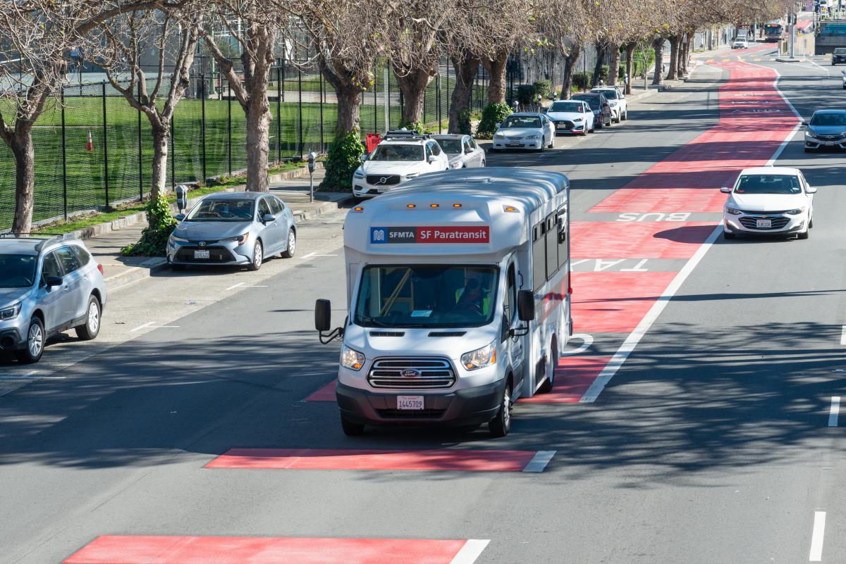 SF paratransit vehicle