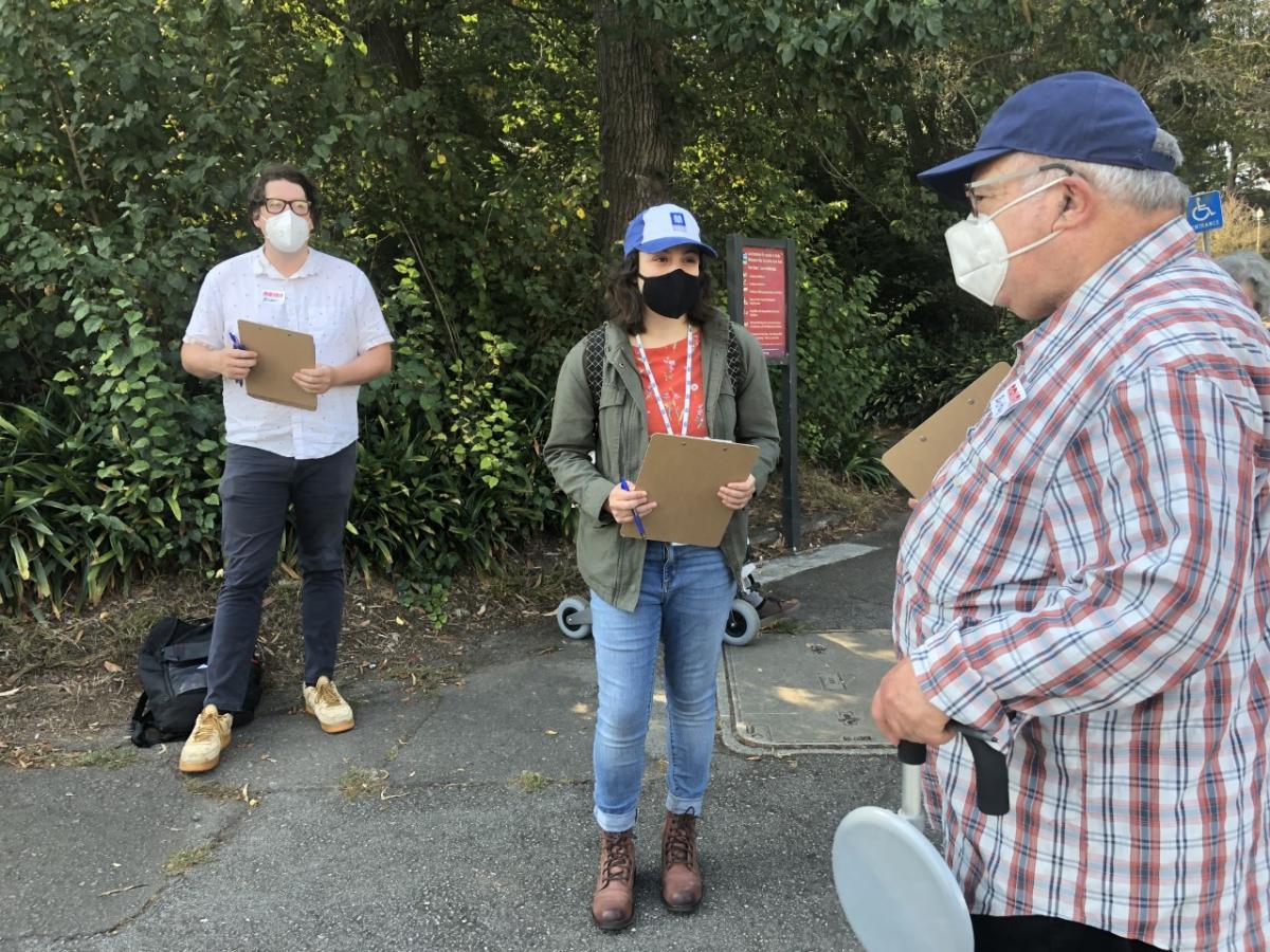 Maddy Ruvolo leading an Accessibility Tour for the Golden Gate Park Access & Safety Program in 2021