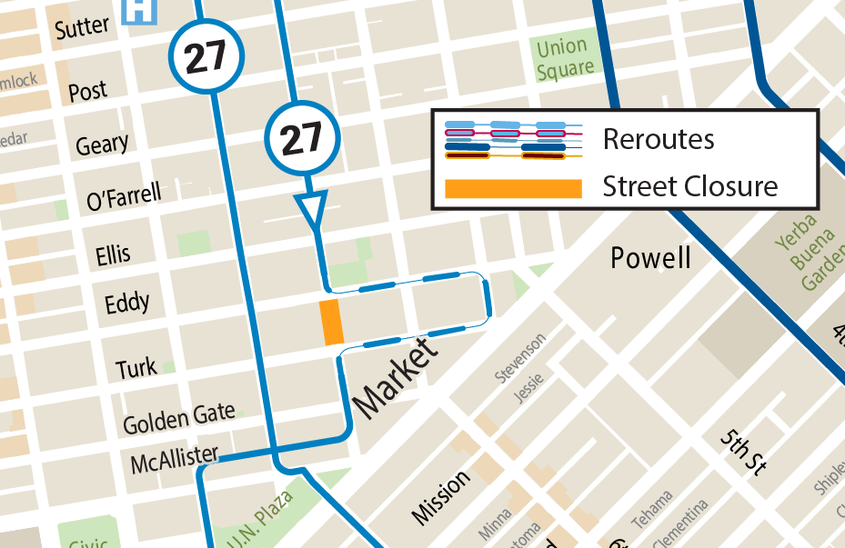 Muni Reroute Map