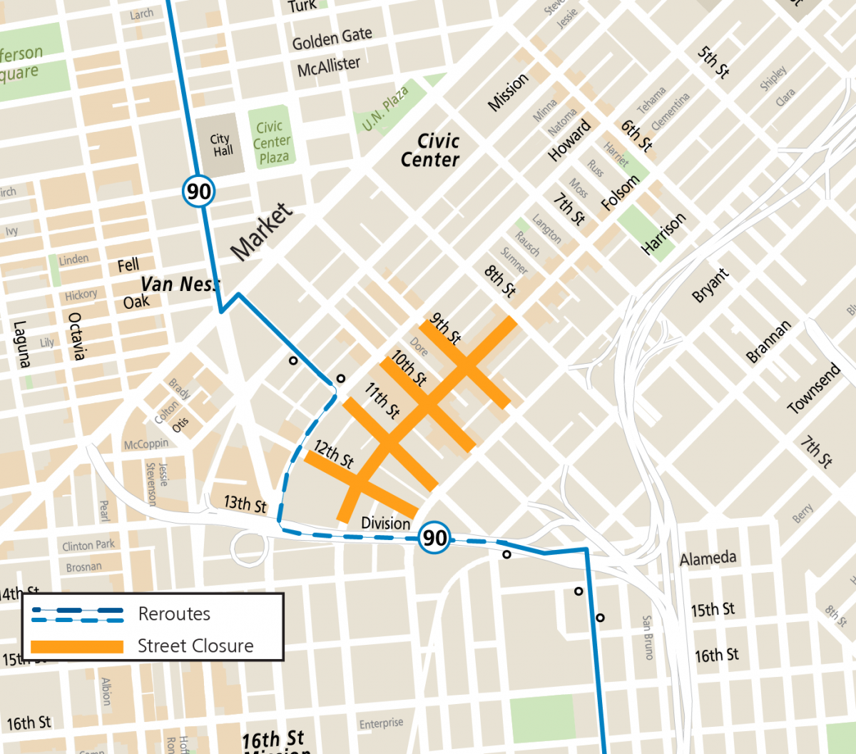 Folsom Street Fair Set Up Map