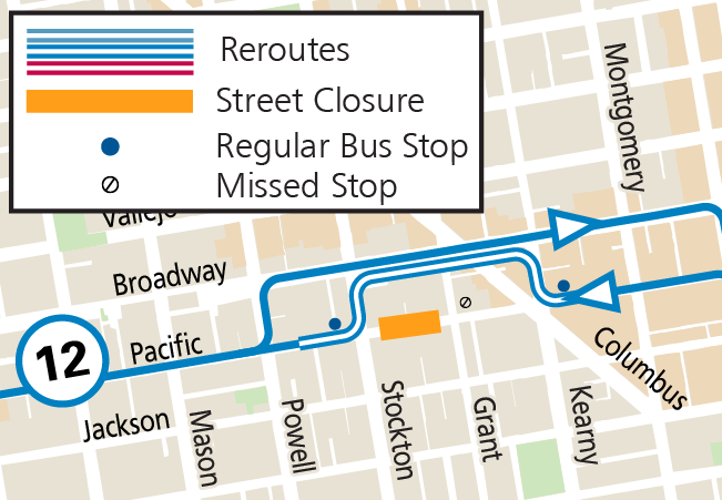 Service reroute map