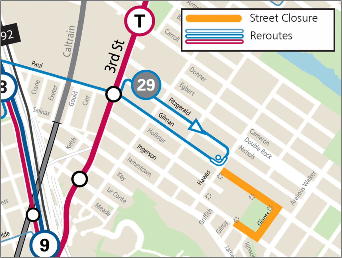 Juneteenth in Gilman Playground Event and Muni Reroute Map