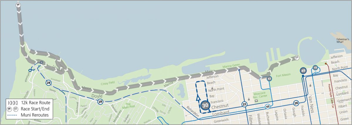 Across the Bay 12K Route Map