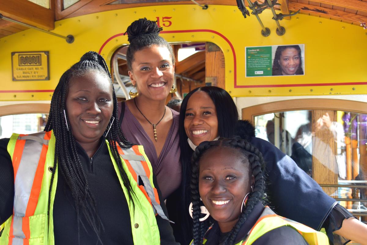 Photo of four African American female SFMTA staff