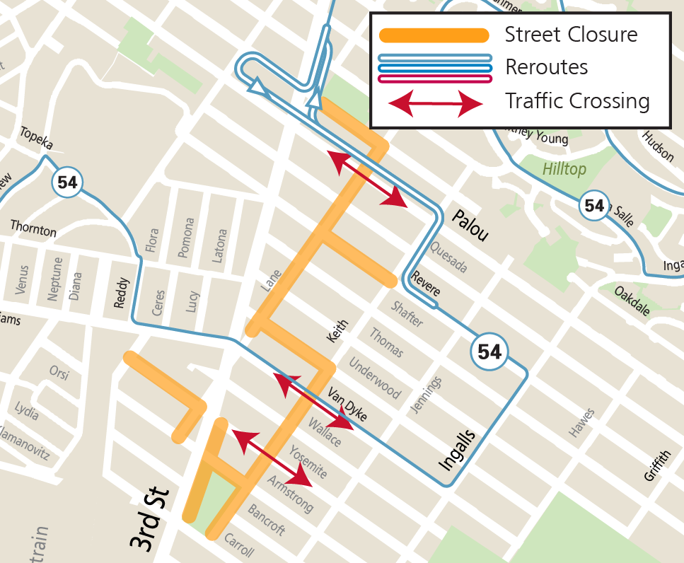 Sunday Streets Bayview 2022 Route Map