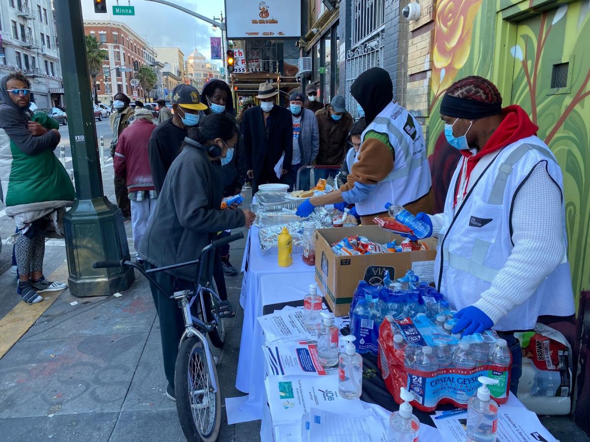 Informational BBQ pop-up hosted by Code Tenderloin in December 2021.