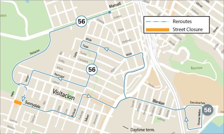 Viz Valley Outdoors 2022 Muni reroute map