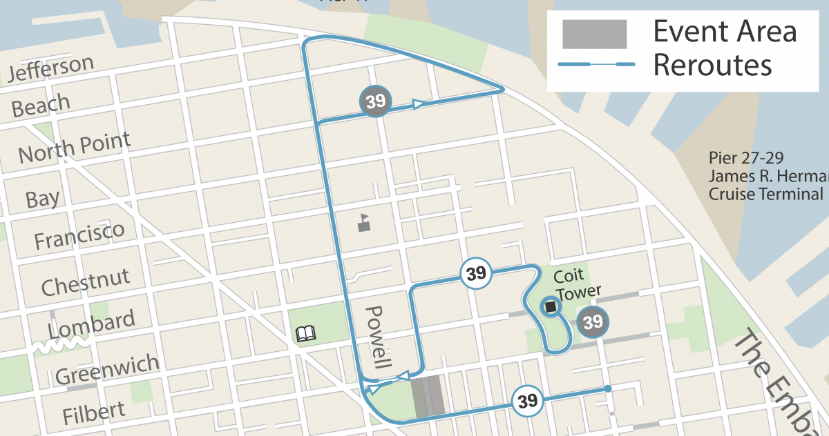 Muni Reroute Map