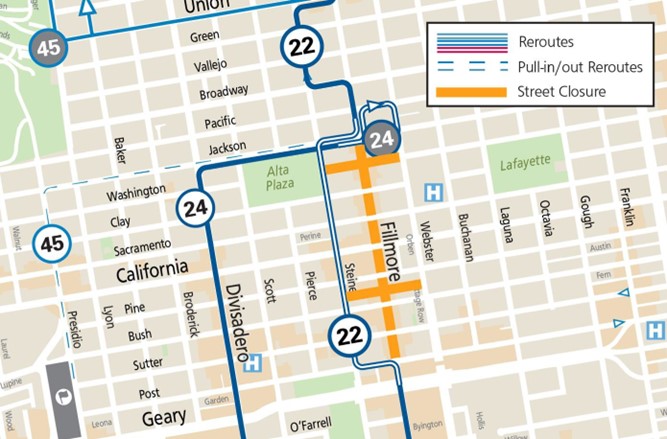 Fillmore Jazz Festival Muni Event Service Map