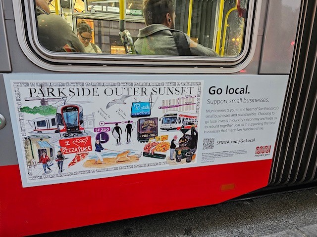 Parkside Outer Sunset Marketing Ad on Bus 
