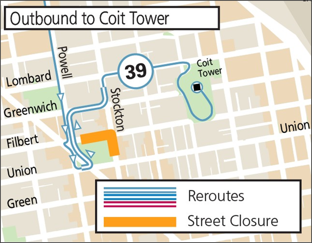 Outbound 39 Reroute Map