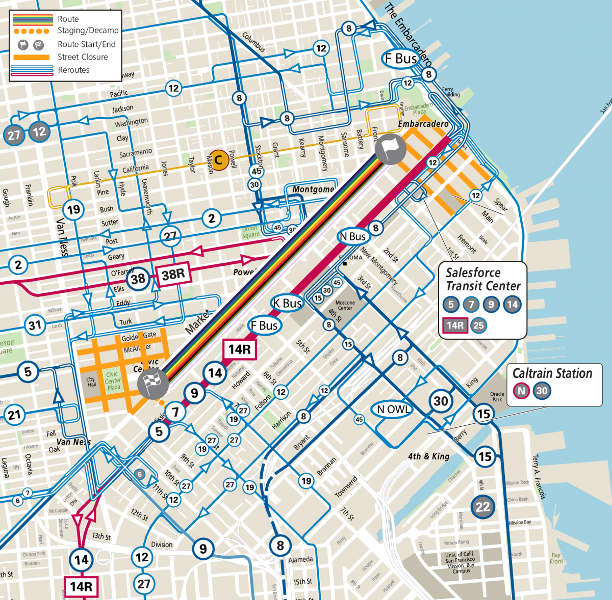 Pride Parade Reroute Map