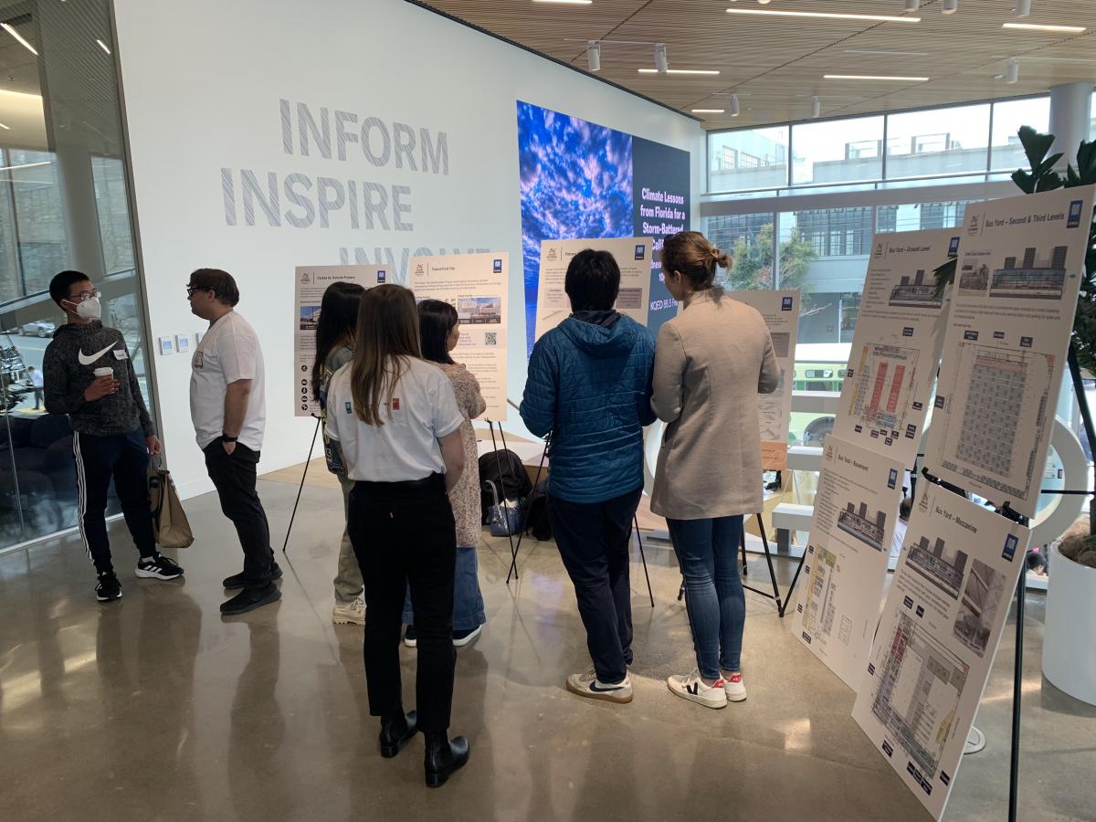 community members viewing updated plans for the Potrero Yard Modernization Project on March 18, 2023