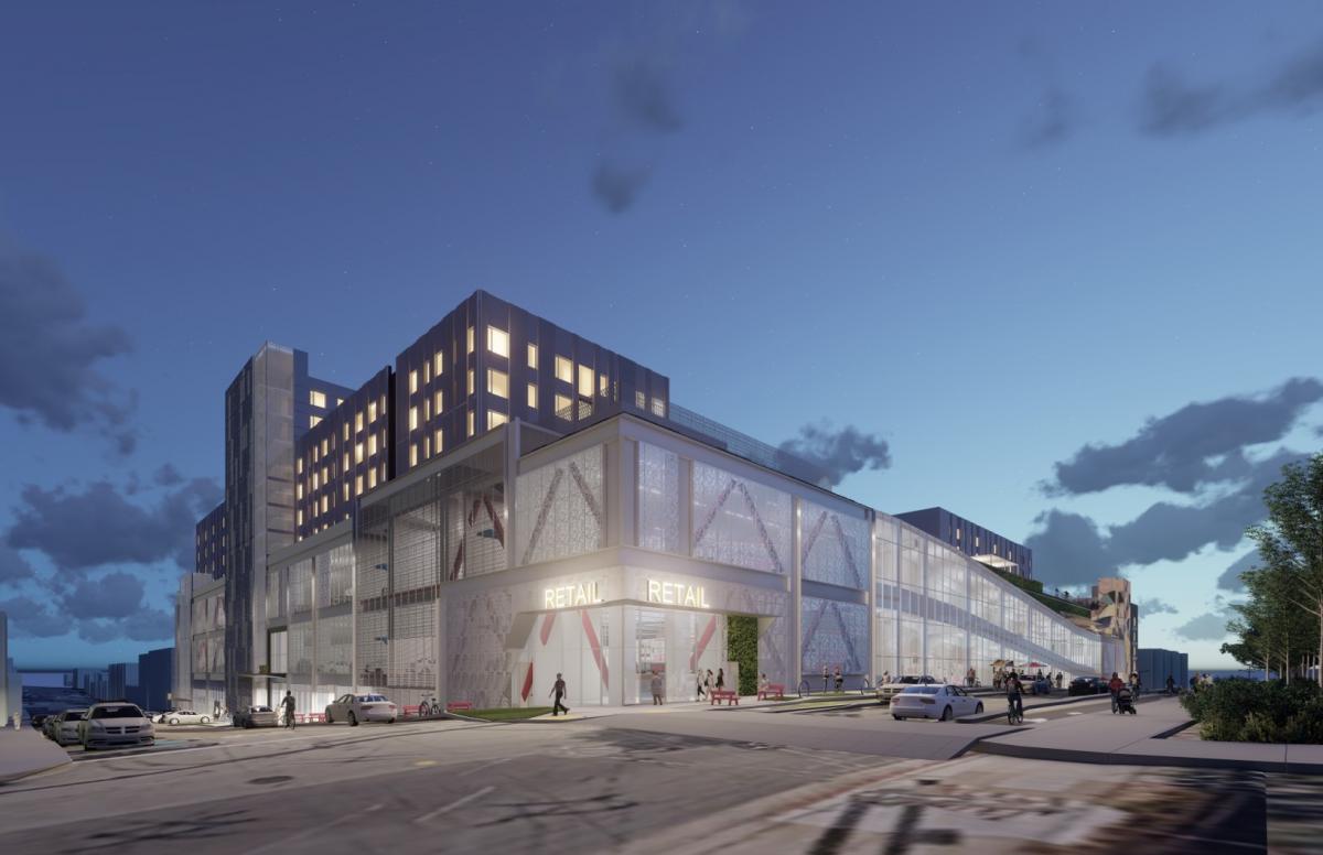 Rendering of retail space at 17th Street and Hampshire